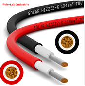 Câbles Solaires - Résistants aux UV, section adaptée - Poly-Lab Industrie